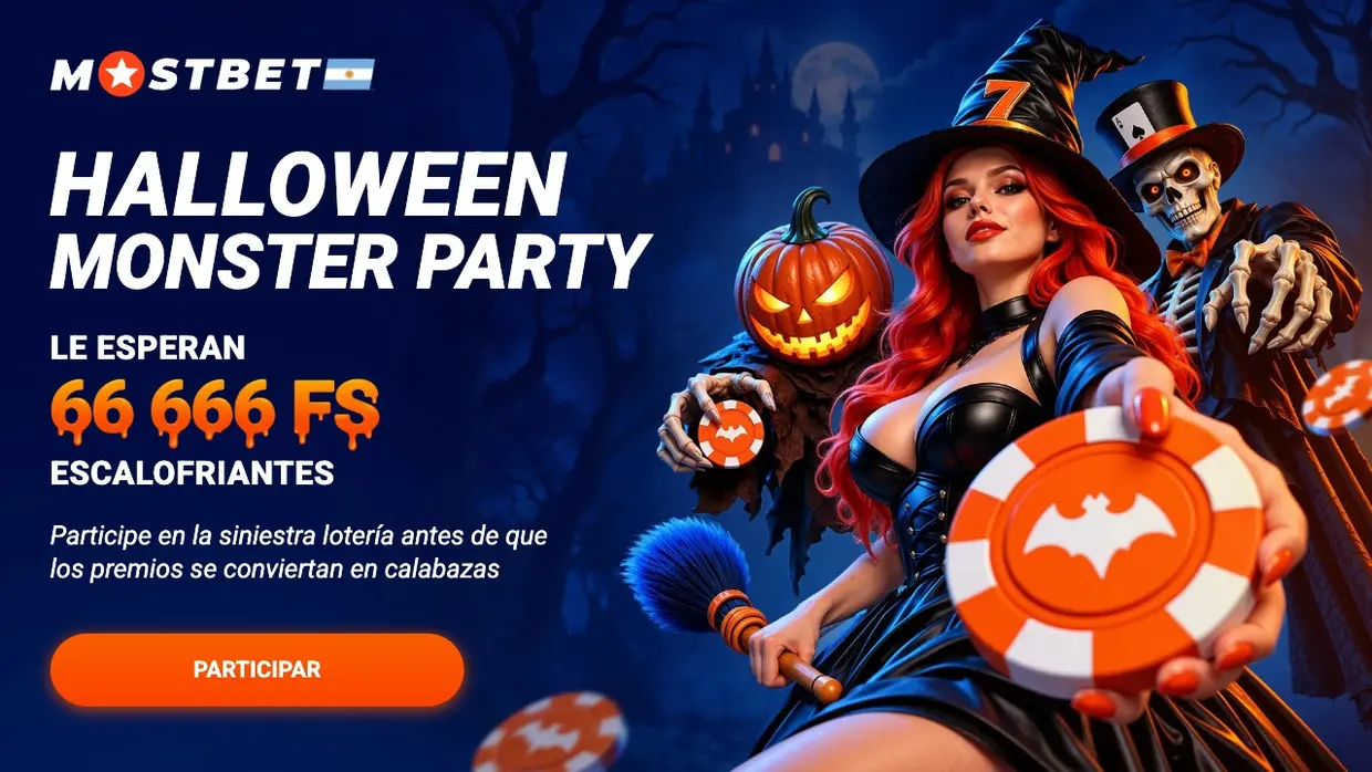 Halloween Monster Party del casino Mostbet con 66.666 giros gratis